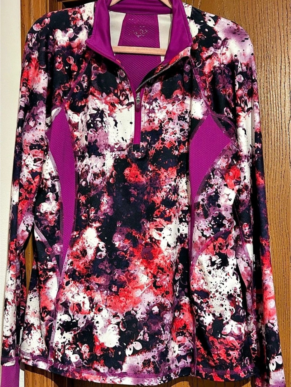 Tek Gear DryTek Women's Abstract Floral Activewear Pullover/Jacket size L